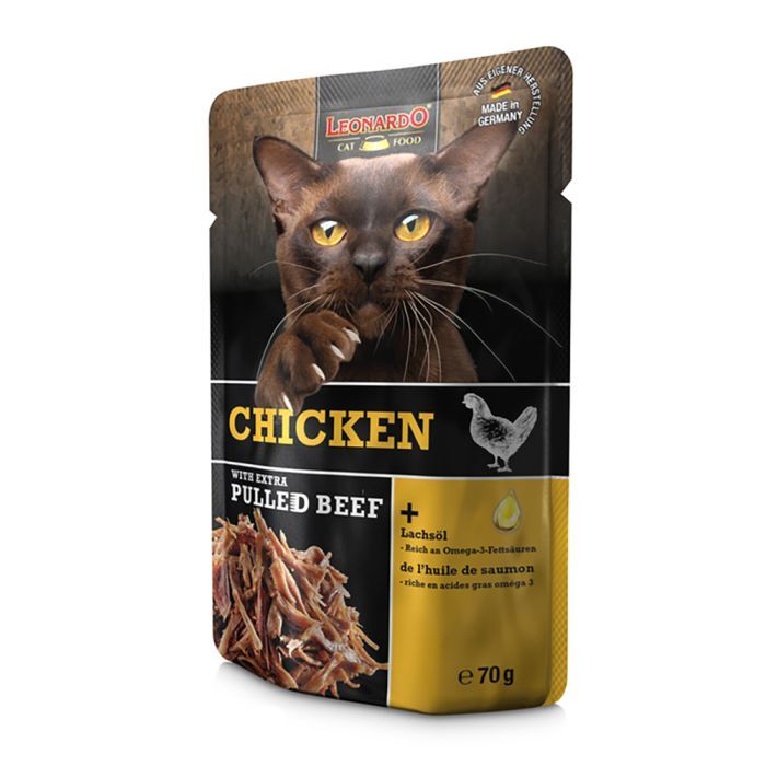 LEONARDO CHICKEN + EXTRA PULLED BEEF Katzenfutter & Snacks LEONARDO CHICKEN + EXTRA PULLED BEEF Katzenfutter & Snacks Hunde & Katzen Tiernahrung von Belcando und Leonardo