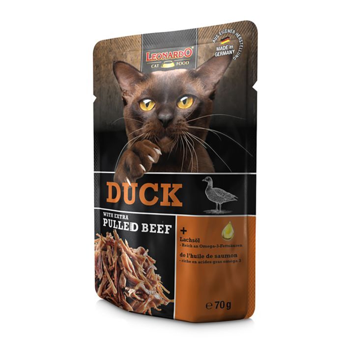 LEONARDO DUCK + EXTRA PULLED BEEF Katzenfutter & Snacks LEONARDO DUCK + EXTRA PULLED BEEF Katzenfutter & Snacks Hunde & Katzen Tiernahrung von Belcando und Leonardo