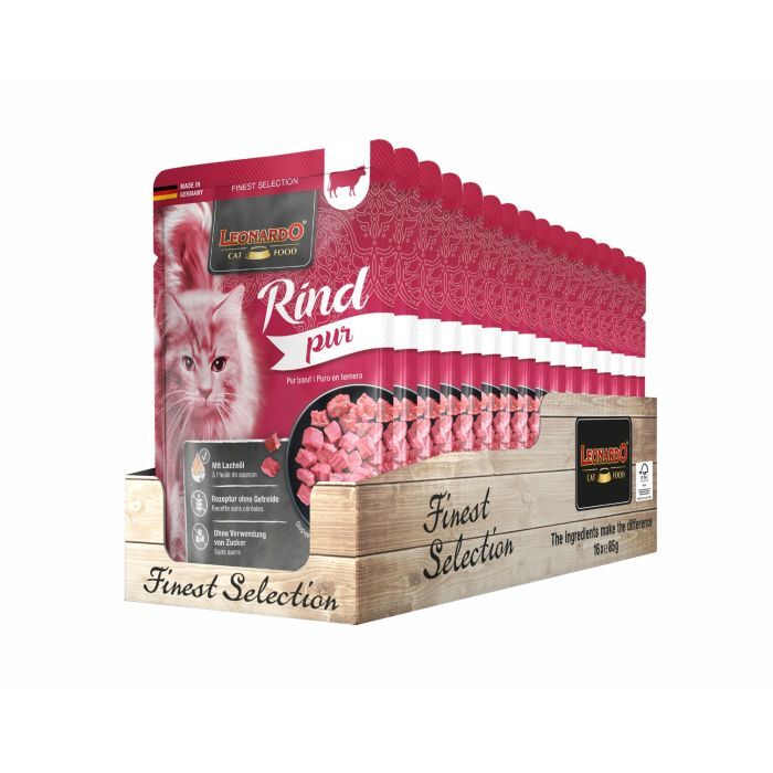 LEONARDO RIND PUR MIT LACHSÖL Katzenfutter & Snacks LEONARDO RIND PUR MIT LACHSÖL Katzenfutter & Snacks Hunde & Katzen Tiernahrung von Belcando und Leonardo