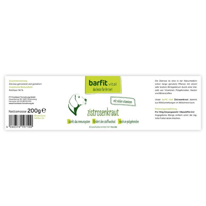 BARFIT VITAL ZISTROSE PULVER 200G Hundefutter & Zubehör BARFIT VITAL ZISTROSE PULVER 200G Hundefutter & Zubehör Hunde & Katzen Tiernahrung von Belcando und Leonardo