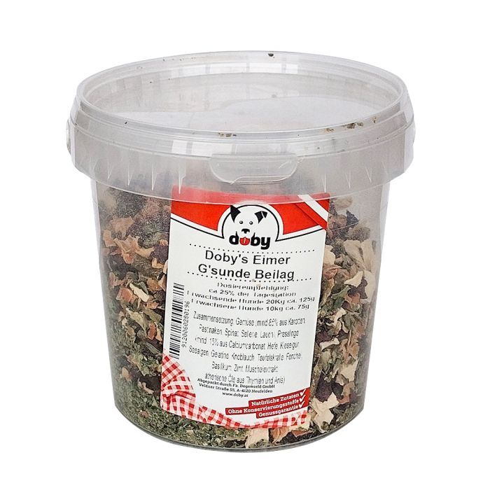 DOBY EIMER G’SUNDE BEILAG MIT GRÜNZEUG Hundefutter & Zubehör DOBY EIMER G’SUNDE BEILAG MIT GRÜNZEUG Hundefutter & Zubehör Hunde & Katzen Tiernahrung von Belcando und Leonardo