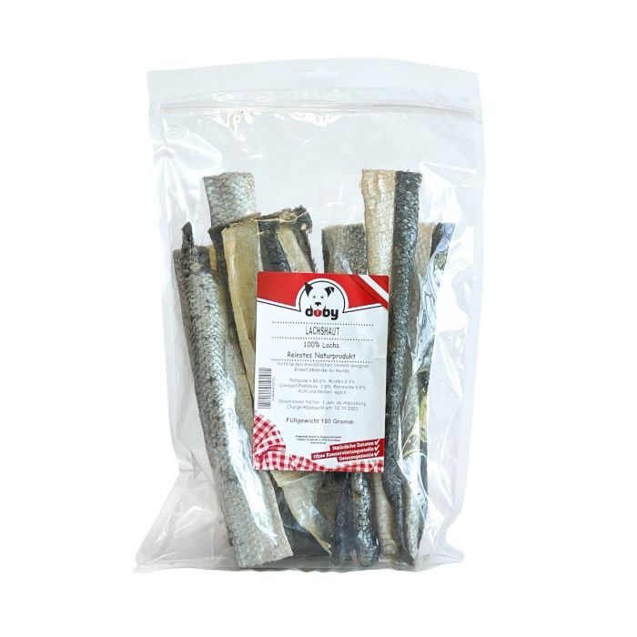 DOBY® LACHSHAUT 150G Hundefutter & Zubehör DOBY® LACHSHAUT 150G Hundefutter & Zubehör Hunde & Katzen Tiernahrung von Belcando und Leonardo
