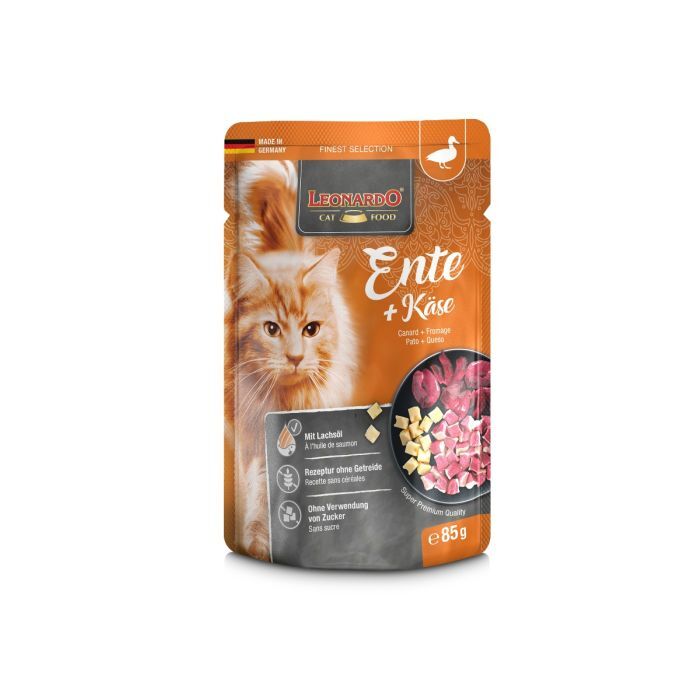 LEONARDO ENTE + KÄSE Nassfutter für Katzen LEONARDO ENTE + KÄSE Nassfutter für Katzen Hunde & Katzen Tiernahrung von Belcando und Leonardo