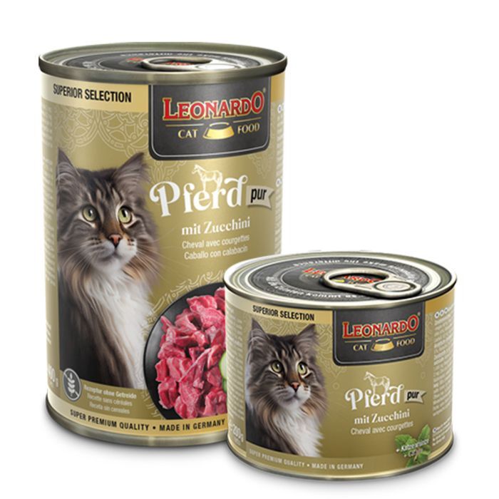 LEONARDO® SUPERIOR SELECTION PFERD MIT ZUCCHINI Nassfutter für Katzen Hunde & Katzen Tiernahrung von Belcando und Leonardo
