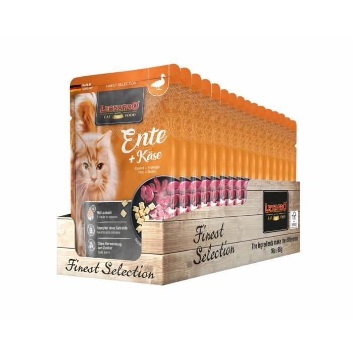 LEONARDO ENTE + KÄSE Nassfutter für Katzen LEONARDO ENTE + KÄSE Nassfutter für Katzen Hunde & Katzen Tiernahrung von Belcando und Leonardo