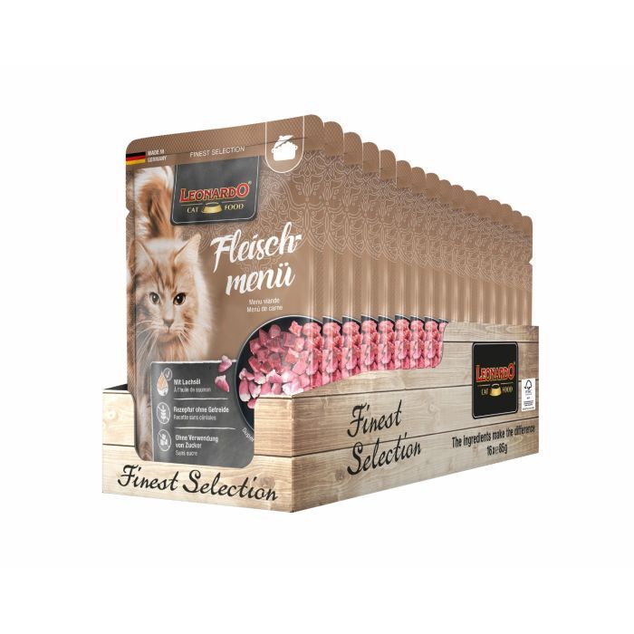 LEONARDO FLEISCHMENÜ MIT LACHSÖL Katzenfutter & Snacks LEONARDO FLEISCHMENÜ MIT LACHSÖL Katzenfutter & Snacks Hunde & Katzen Tiernahrung von Belcando und Leonardo